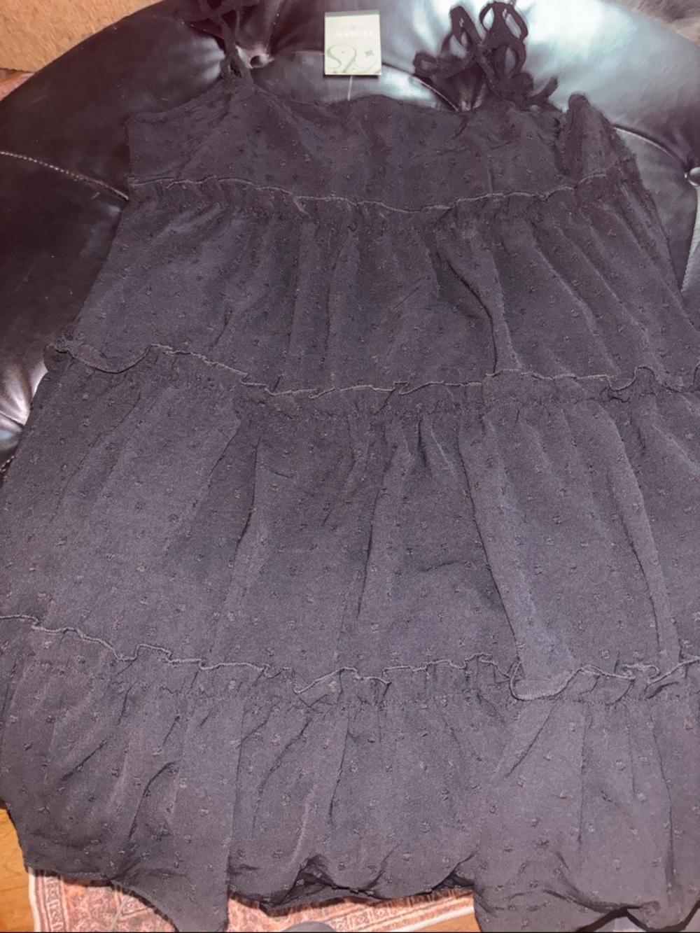 InFashJule Black babydoll dress or can be used as swim coverup  - XL